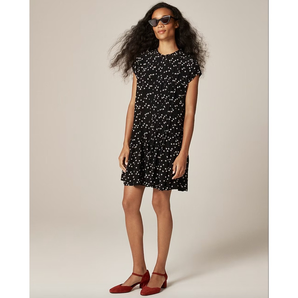 J. Crew Factory Black Polka Dot Mini Dress